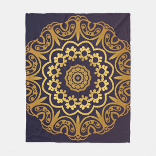 uitnodigingskaart met Mandala patroon. Deco Fleece Deken
