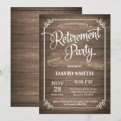 Uitnodigingskaart Rustige PARTIJ Hout Kaart (Voorkant / Achterkant)