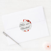 Uitnodigingskaart >> U bent uitgenodigd Ronde Sticker (Envelop)
