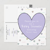 Uitnodigingskaart voor babyshower HAMbyWG Briefkaart (Voorkant / Achterkant)