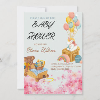 Uitnodigingskaart voor babyshower kaart