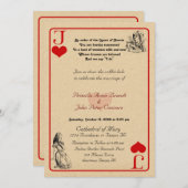 Uitnodigingskaart voor bruiloft "Alice in Wonderla Kaart (Voorkant / Achterkant)