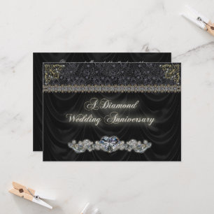 Uitnodigingskaart voor diamanten bruiloft kaart
