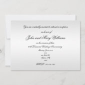 Uitnodigingskaart voor diamanten huwelijksjubileum kaart (Achterkant)