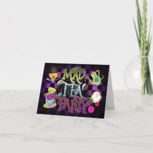UITNODIGINGSKAART VOOR EEN DOLLE THEEPARTY IN HET