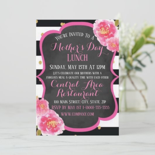 Uitnodigingskaart voor elastische moeders kaart (Staand voorkant)