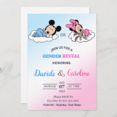 Uitnodigingskaart voor geslacht onthulling kaart (Voorkant / Achterkant)