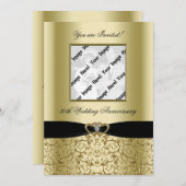 Uitnodigingskaart voor gouden huwelijksjubileum me kaart (Voorkant / Achterkant)