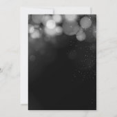 Uitnodigingskaart voor Henparty met Zilver Glitter Kaart (Achterkant)