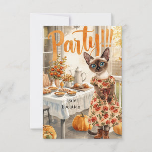Uitnodigingskaart voor herfstfeest – Knus herfstfe Kaart