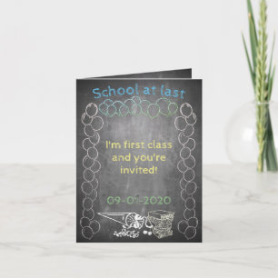 Uitnodigingskaart voor inschrijving op school op s kaart