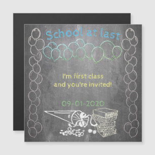 Uitnodigingskaart voor inschrijving op school op s magnetische uitnodiging