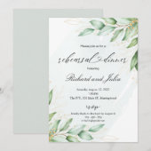 Uitnodigingskaart voor IRINA-repetitie diner, groe Kaart (Voorkant / Achterkant)