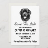 Uitnodigingskaart voor Newfoundlander hond Kaart (Voorkant / Achterkant)