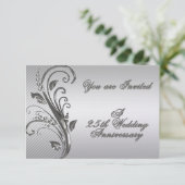 Uitnodigingskaart voor RSVP voor 25-jarig huwelijk Kaart (Staand voorkant)