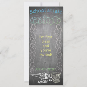 Uitnodigingskaart voor schoolinschrijving op het b