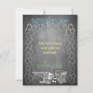 Uitnodigingskaart voor schoolinschrijving op schoo