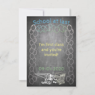Uitnodigingskaart voor schoolinschrijving op schoo