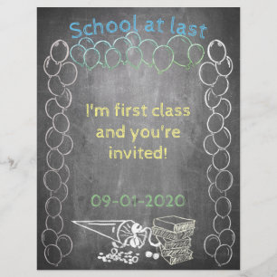 Uitnodigingskaart voor schoolinschrijving op schoo