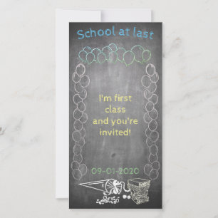 Uitnodigingskaart voor schoolinschrijving op schoo
