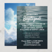 Uitnodigingskaart voor volwassenen doop kaart (Voorkant / Achterkant)