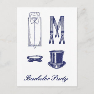 Uitnodigingskaart voor vrijgezellenfeest uitnodiging briefkaart