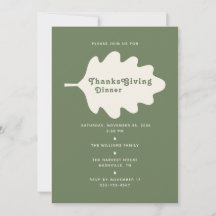 Uitnodigingskaart voor zelfgemaakte Thanksgiving-d