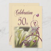 Uitnodigingskaarten voor 50e verpartij kaart (Voorkant / Achterkant)