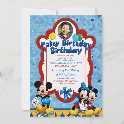 uitnodigingskaarten voor baby jongen feestje kaart (Achterkant)