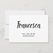 Uitnodigingskaarten voor bruidsmeisje bedankkaart (Voorkant)