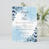Uitnodigingskaarten voor de bruiloft RSVP kaartje (Staand voorkant)