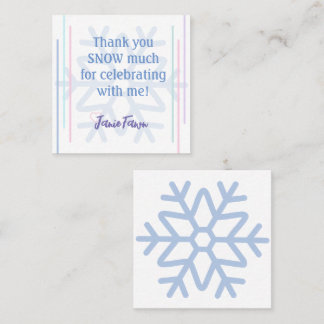 Uitnodigingskaartje ijsprinses 4de verjaardagsfees vierkante visitekaartje