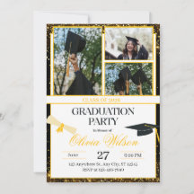 Uitnodigingsontwerp voor diploma-uitreikingsfeest
