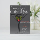 Uitnodigingsontwerp voor kerstfeestdagen kaart (Staand voorkant)