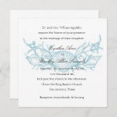 Uitnodigingspanelen, schelpen en koraal kaart (Voorkant / Achterkant)