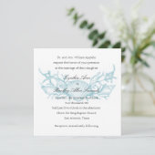 Uitnodigingspanelen, schelpen en koraal kaart (Staand voorkant)