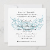 Uitnodigingspanelen, schelpen en koraal kaart (Voorkant)