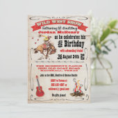 Uitnodigingsposter voor Wild West Show-verjaardags Kaart (Staand voorkant)