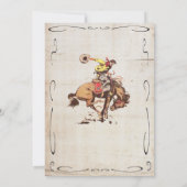 Uitnodigingsposter voor Wild West Show-verjaardags Kaart (Achterkant)