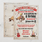 Uitnodigingsposter voor Wild West Show-verjaardags Kaart (Voorkant / Achterkant)