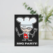 Uitnodigingsprogramma BBQ-partij briefkaarten | Ca (Staand voorkant)