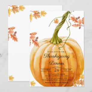 Uitnodigingssjabloon voor Thanksgiving Kaart