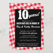 Uitnodigingstemplate voor jubileum picknick in de kaart (Voorkant / Achterkant)