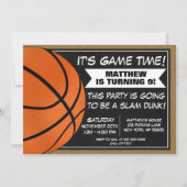 Uitnodigingsventilatoren voor Basketball Birthday Kaart (Voorkant)