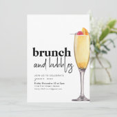 Uitnodigingtemplate voor Brunch- en Bubbelsparty Kaart (Staand voorkant)