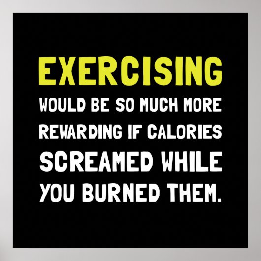 Uitoefende calorieën ingeschakeld poster (Voorkant)