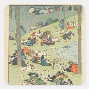 Uitoefening van de culinaire kunsten vierkante sticker