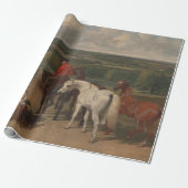 Uitoefening van koninklijke paarden (paardenkunst) cadeaupapier (Uitgerold)
