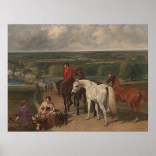 Uitoefening van koninklijke paarden (paardenkunst) poster
