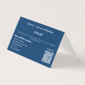 Uitpakken - Wintergevouwen Bedankt Korting Kaart (Achterkant)